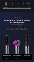 Secador De Pelo 5 En 1 Peine Secador De Aire Caliente Frío Estilo Peine Secador Eléctrico Con Auto Curling Iron Para El Hogar - details 3