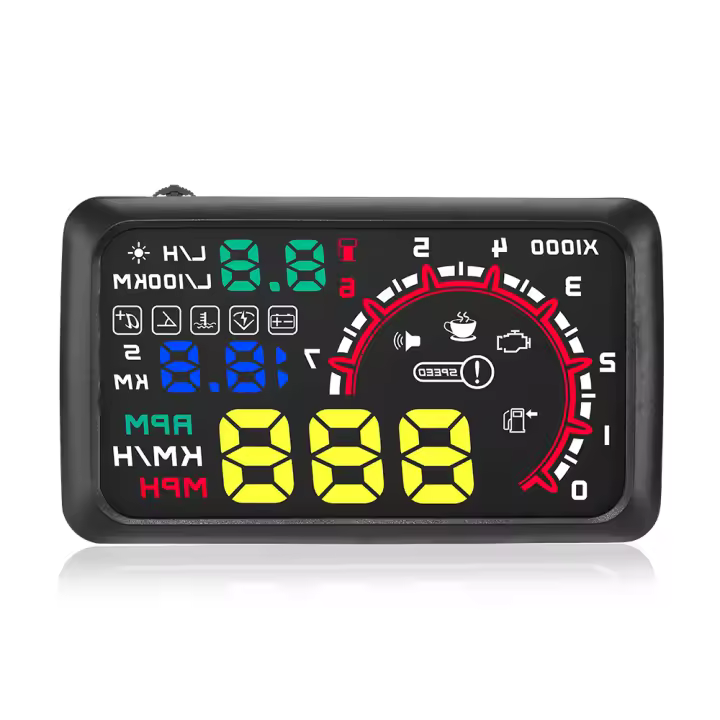 Proyector De Pantalla De Visión Aumentada W02 Head up Display OBD HUD Sistema Inteligente De Coche Medidor De Velocidad Inteligente Consumo De Combustible Y Voltaje - 1