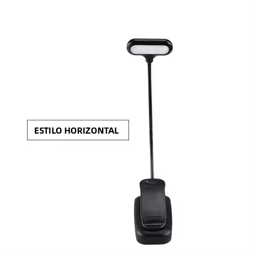 Luz De Lectura LED Portátil Mini Con Clip Flexible Protección Ocular Luz Nocturna Para Dormitorio Y Estudio Batería Recargable - 1
