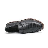 Nuevos Loafers Para Hombre En Cuero Patentado Con Patrón De Piedra Zapatos De Boda Y Casual Con Punta Redonda Cierre SLIP-ON - details 5