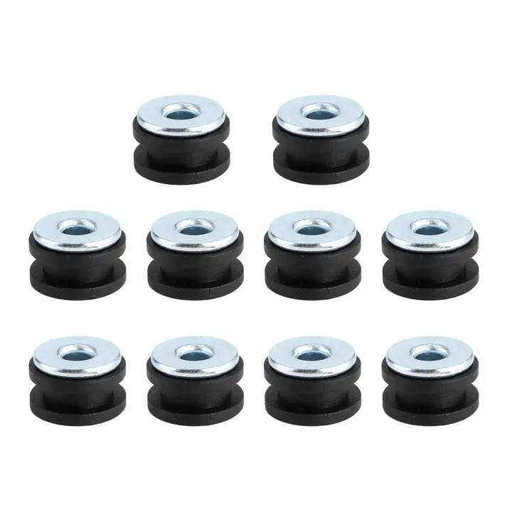 Kit De Goma Para Motocicleta 10pcs Anillas De Goma Para Fairings Y Cowling Accesorios De Alivio De Presión Y Amortiguación Conjunto De Tornillos - 1