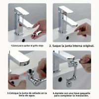 2pcs Extensor De Grifo ABS Brazo Robótico Modo Sencillo Rotación Universal De 1080° Extensión De Grifo Giratorio Para Baño Y Cocina - details 5