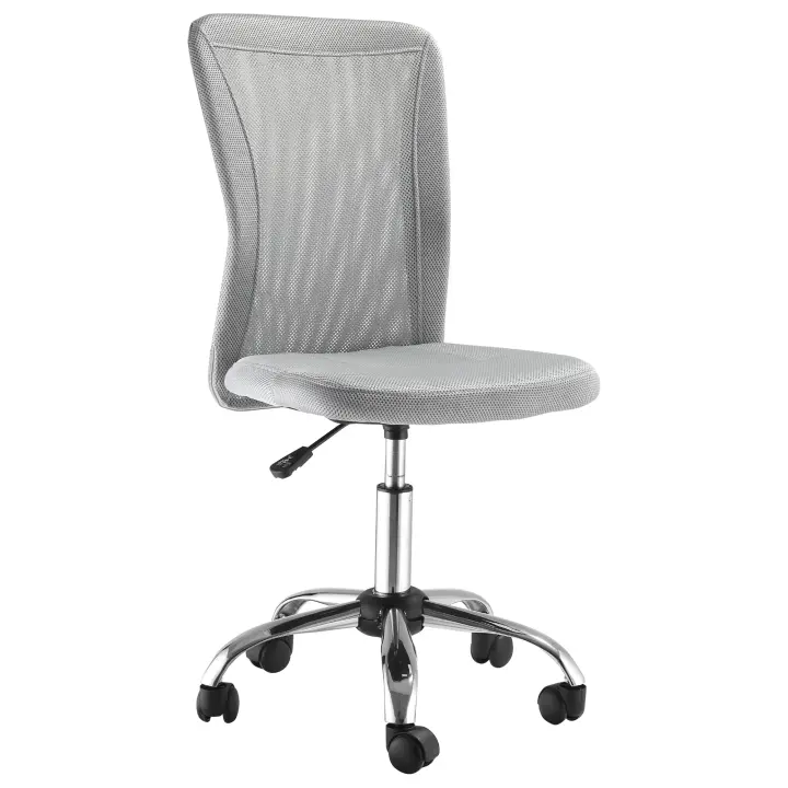 Vinsetto Silla de Oficina de Malla Silla de Escritorio Giratoria sin Brazos con Altura Ajustable Carga 100 kg para Estudio Despacho 43x58x90-100 cm - 1