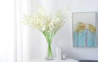 Orquídea Amarilla Artificial Para Boda Decoración De Hogar Y Vajillas Phalaenopsis Plantas Puestas En Vaso DIY Flores Silken - details 3