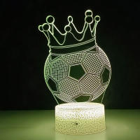 Lámpara De Mesa De Fútbol Con Ilusión 3D Luz Nocturna 16 Colores Sensor Táctil Control Remoto Para Decoración De Habitación Infantil - details 1