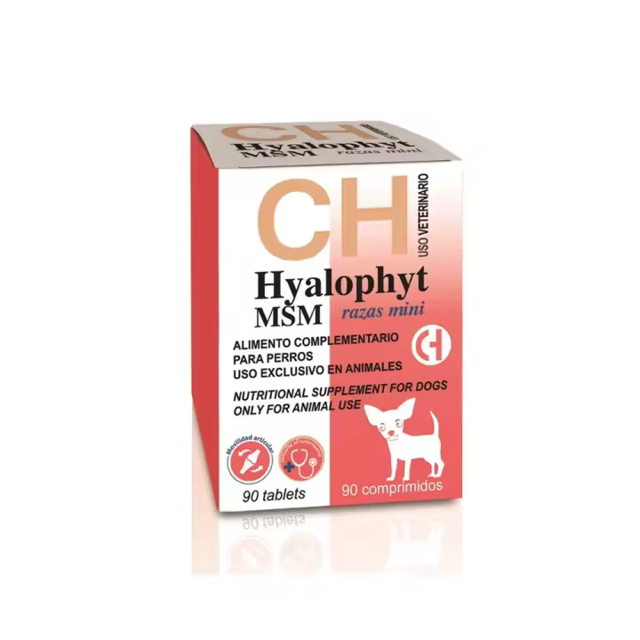 Hyalophyt MSM razas mini 90 comprimidos suplemento condroprotector para perros Chemical Iberica - 1