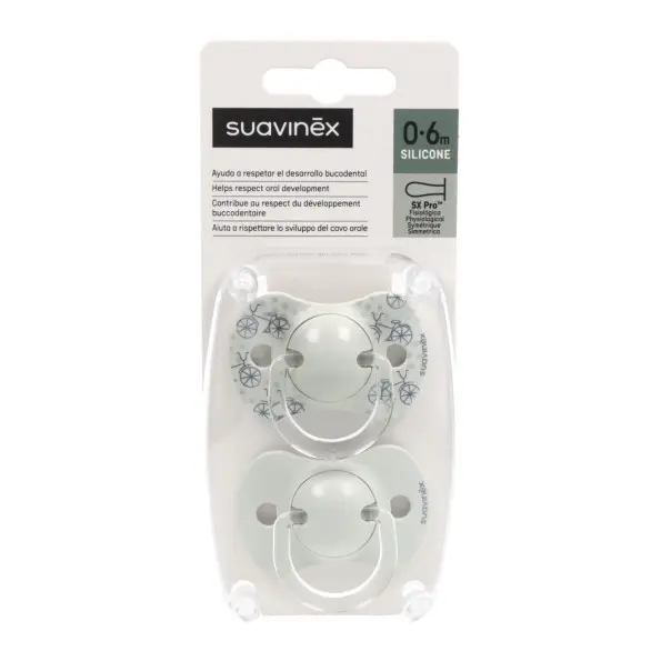 Suavinex Chupete Fisiologico Sx Pro Silicona 0-6m X2 - 1