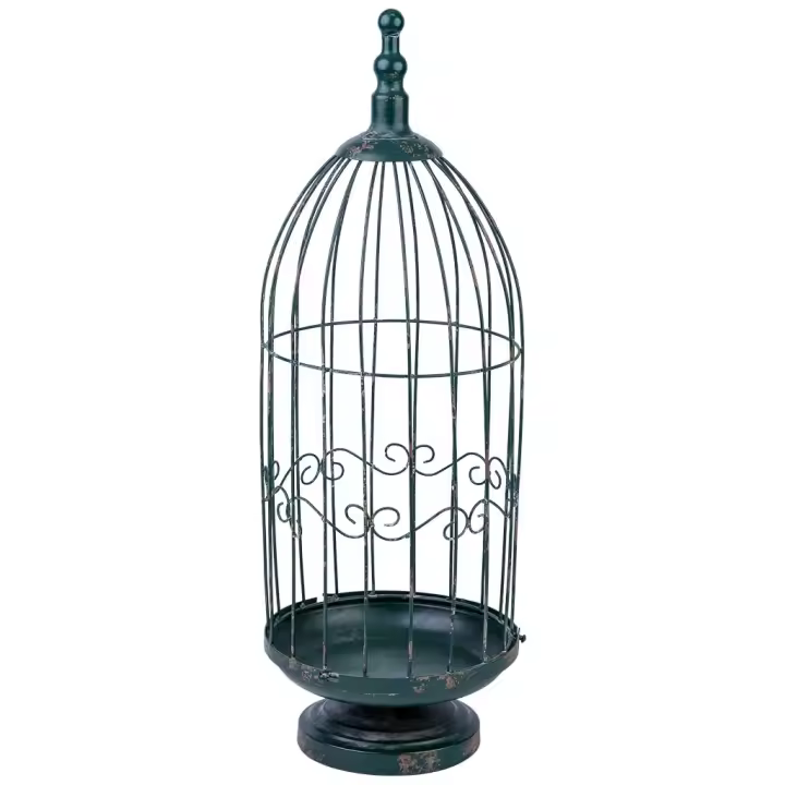 Jaula decoración de metal 24.77x24.77x72.39h cm - 1