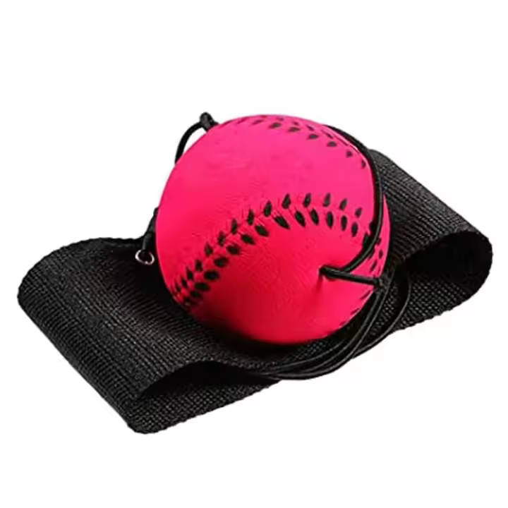 Bola De Reacción De Goma Suave De 6cm Juguete Antiestrés Para Mano Con Cuerda Bola Boomerang Para Desestresar Tiempo De Inacción - 1