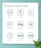 Cepillo De Dientes Eléctrico Inteligente Recargable Con 6 Cabezas De Repuesto USB Cepillo De Limpieza Y Blanqueamiento Sonic Para Adultos - details 2