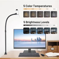 Lámpara De Escritorio LED Doble Cabeza 24W Con Control Remoto Y 5 Niveles De Brillo 5 Modos De Iluminación JGT Moderna Para EU/US/UK - details 3