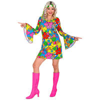 Disfraz de Hippie Mujer The 60s Fashion flower power - Estilo de los 60s y Motivos de Flores - Marca Widmann - details 1