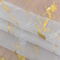 Cortinas De Gauze Translúcidas De 100x200cm Con Patrones De Mármol Dorado Y Plateado Diseño Bipartido Izquierdo Y Derecho Para Decoración De Ventanas Y Hotelería - details 3