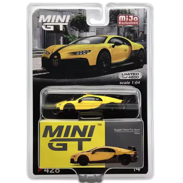 Mini GT Bugatti Chiron Pur Sport Amarillo - 1