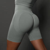 Shorts De Yoga Para Mujer Deporte Cortas De Cintura Alta Sin Costuras Para Gimnasio Y Ciclismo Elevador De Glúteos Fitness - details 26