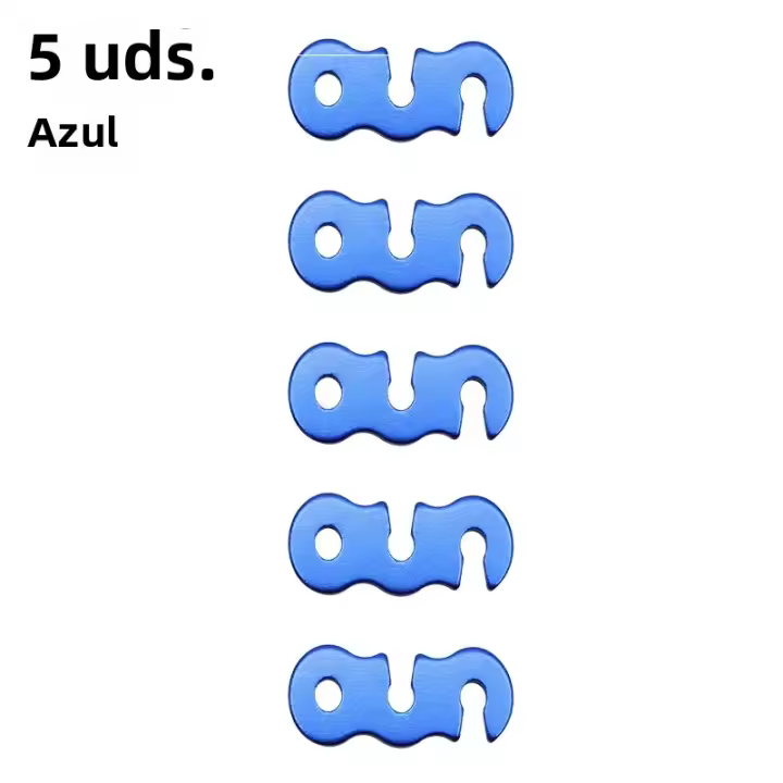 Kit De Accesorios Para Tienda De Campaña 5 Piezas Amortiguador De Tensión Ajustable Para Exterior Camping Fijación De Cuerda S Tipo Herramientas De Exterior - 1