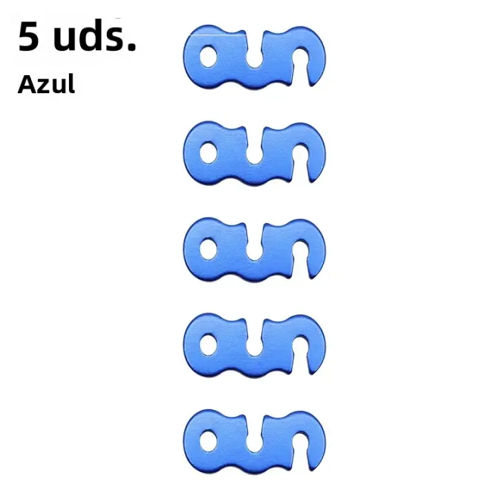 Kit De Accesorios Para Tienda De Campaña 5 Piezas Amortiguador De Tensión Ajustable Para Exterior Camping Fijación De Cuerda S Tipo Herramientas De Exterior - 1
