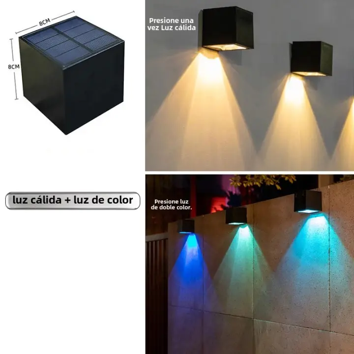 Lámpara De Pared Solar Exterior Impermeable Ilumina Jardín Casa Decoración Exterior Luz Caliente O Fría Moderna - 1