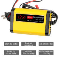 Cargador De Batería De Coche Automático Completo 2A Recarga Rápida 3 Etapas Para Baterías De Ácido Plomo AGM GEL Con Pantalla LCD Digital - details 3