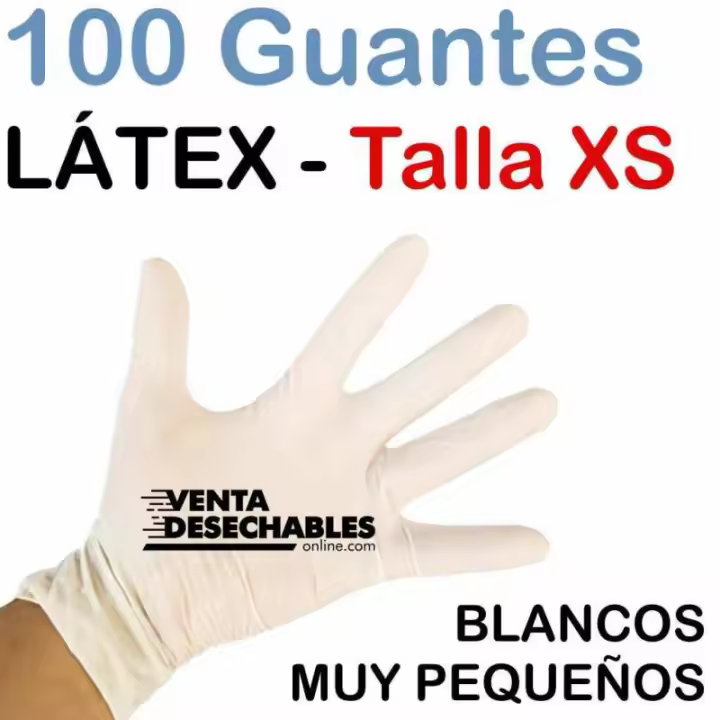 Alba 100 Guantes Látex Talla XS - Sin Polvo 8435454003703 - 1