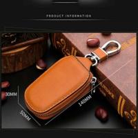 Cubierta Para Llaves De Coche Organizador De Llaves De Cuero Genuino Para Hombres Y Mujeres Monedero Para Llaves Con Cierre De Cremallera Tamaño 14x5x3CM - details 3