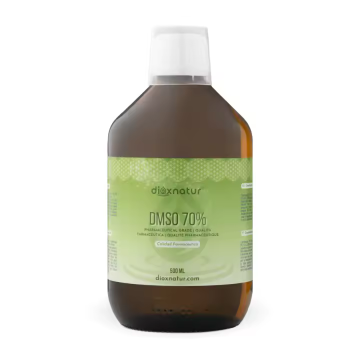 DIOXNATUR® DMSO 70% (500ml) Dimetilsulfóxido Calidad Farmacéutica Incluye Spray Botella de Cristal Ámbar - 1