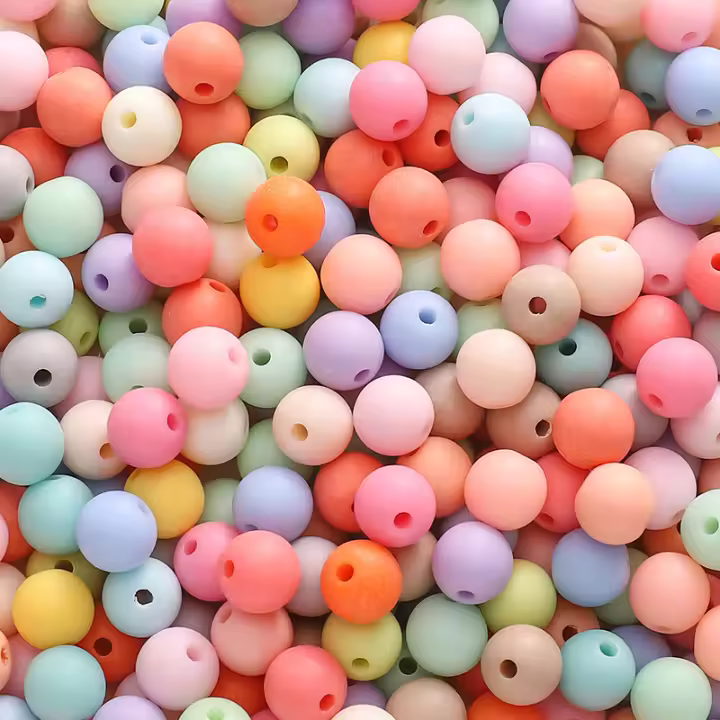 Todas Las Tallas Disponibles (6/8/10/12/14/16mm) De Bolas De Acrílico Mate Para Joyería DIY Macaroon Spacer Beads Para Pulseras Collares Y Aretes - 1