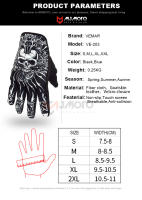 Guantes De Motocicleta Retro De Verano Antideslizantes Y Resistente Al Desgaste Para Motocross Táctiles Anticaída Para Hombre Y Mujer - details 1