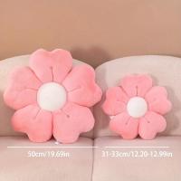 Cojín Decorativo De Plush En Forma De Margarita Suave Y Cómodo Para Cama Y Sofá Fabricado Con Tela De Poliéster - details 2