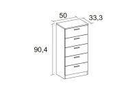 Muebles Liquidator Sinfonier 5 cajones Couple - details 0