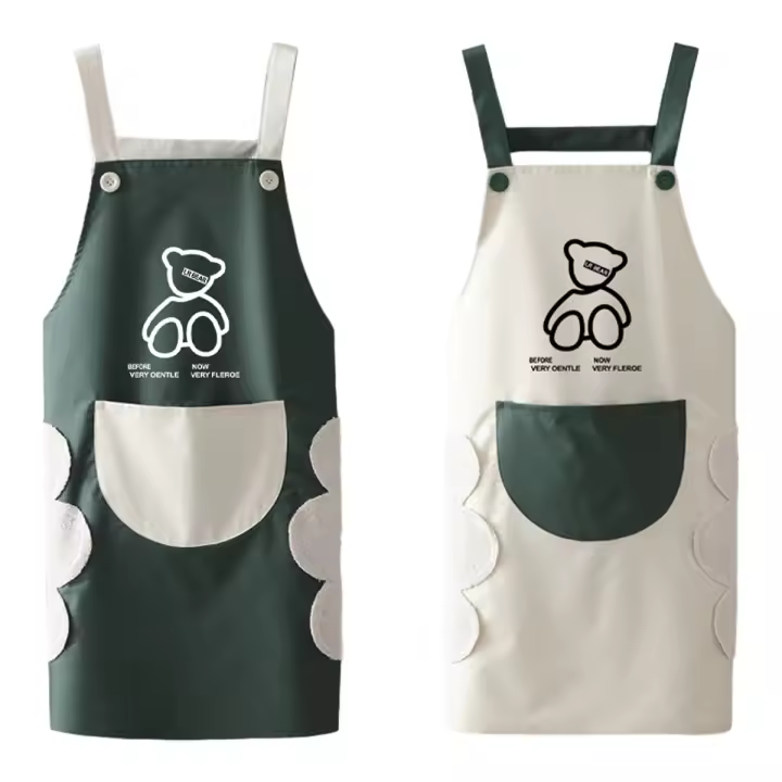 Delantales reutilizables de PVC, impermeables y a prueba de aceite, para el hogar, cocina, cintura sin mangas, 4 nuevos - 1
