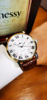 Reloj Mecánico De Moda WINNER Para Hombre Con Straps De Cuero Marrón Y Calendario Date Resistente Al Agua Y Shock Con Display Romano - details 7