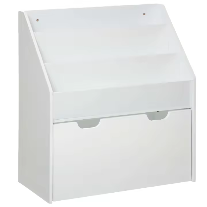 Estantería Librería Infantil con Cajón Mueble Dormitorio para Niños Color Blanco 63x70x30 cm - 1