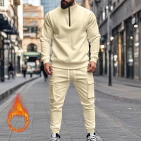 Conjunto Deportivo Casual Para Hombres Verano Otoño Invierno Con Cierre De Cremallera Y Veludo Tejido De Poliéster Talla S a XXXL - details 188