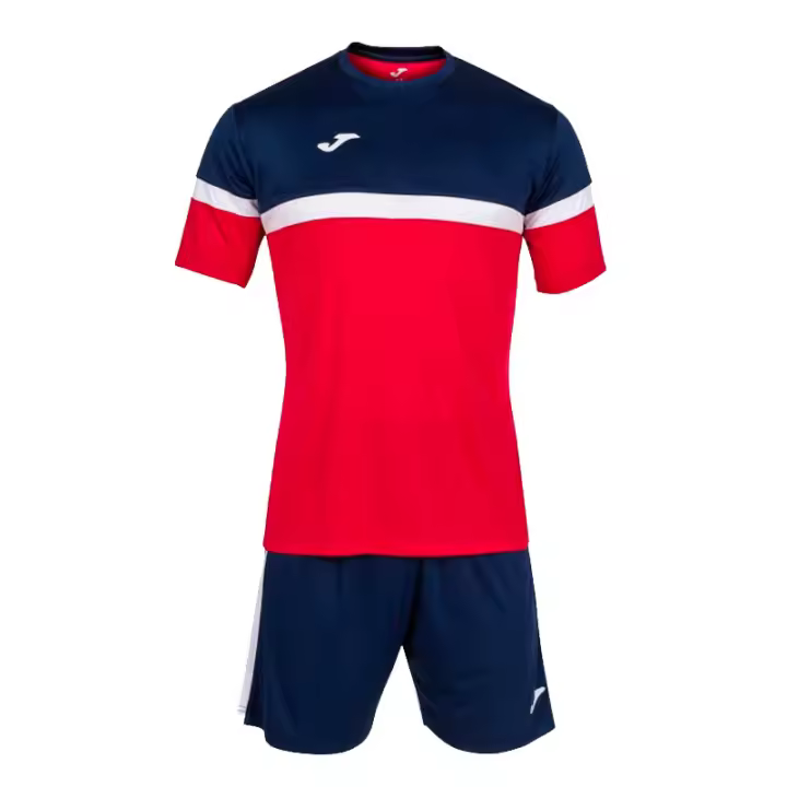 JOMA conjunto para niño camiseta pantalón SET DANUBIO ROJO MARINO 102857.603 JR  LIGERO FRESCO FACIL LAVADO SECADO RAPIDO - 1
