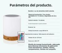 Lámpara Nocturna LED De Color Cambiante 7/13 RGB Con Control Táctil Y Dimmer Recargable Por USB Decoración De Escritorio Regalo Para Cama - details 11