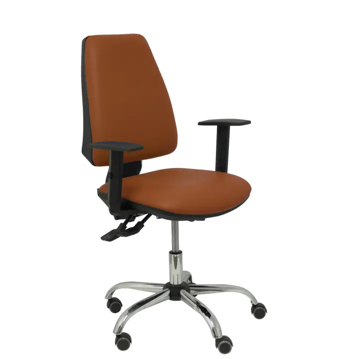 Piqueras Y Crespo - Silla de Oficina Ergonómica 36 Horas Similpiel Marrón - 1