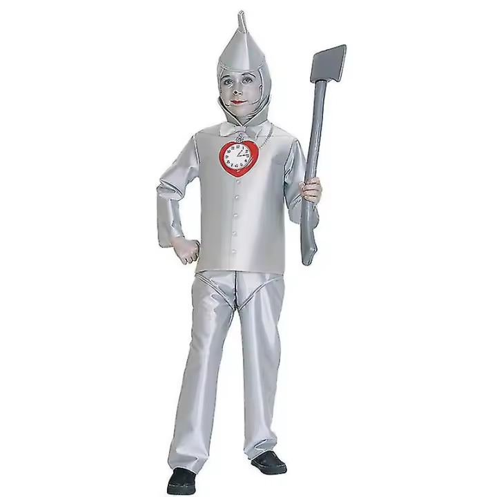 Tin Boy Costume Halloween Boys Book Character Costumes For Kidsadult Tin Man Costume For Men, Silver Tin Woodsman - 1