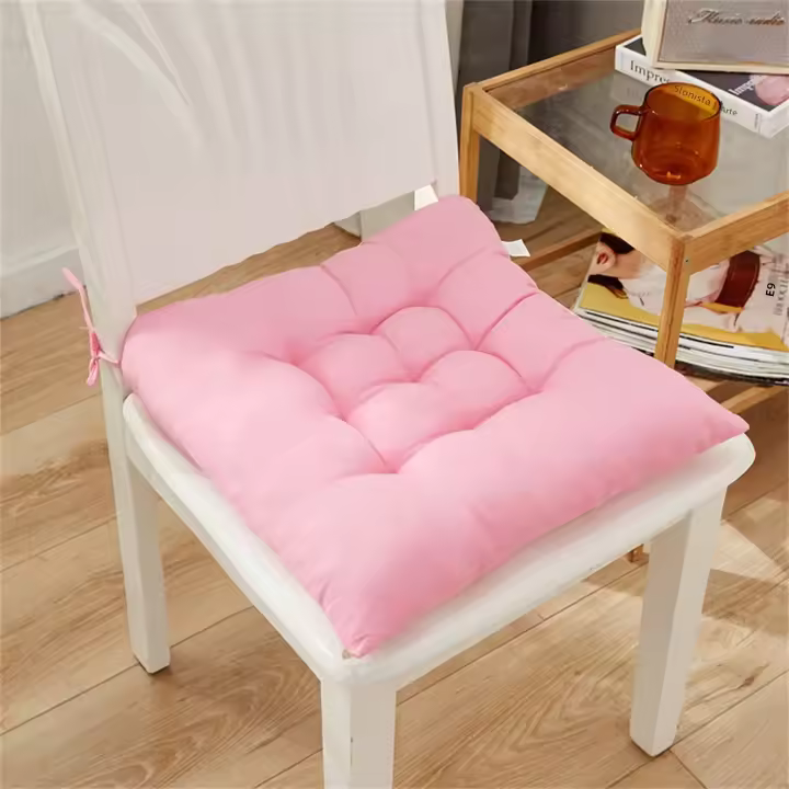 Cojín Redondo Para Silla Con Correa Almohadilla De Asiento Gruesa Para Comedor Patio Oficina Interior Exterior Jardín Sofá Cojín Para Glúteos - 1