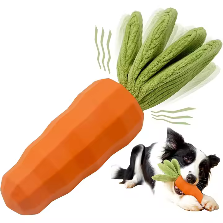 Juguetes de goma indestructibles para perros, juguetes para perros pequeños y medianos, juguetes interactivos para perros, juguetes para masticar para cachorros, juguetes para la dentición, regalos de cumpleaños para perros - 1
