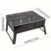 Pequeño Barbacoa Portátil De Acero Inoxidable Para Camping Y Pícnic Herramienta De Cocina Al Aire Libre Mini Barbacoa Con Carbón - details 2