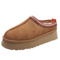 Zapatos De Plataforma Para Mujer Calzado Casual Con Punta Redonda Y Peluche Zapatos Slip-on De Bajo Boca Botas De Invierno Con Suela De Goma Para Vestir Y Uso Diario - details 12