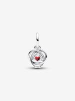 Pandora - Charm Colgante Círculo DE LA Eternidad Rojo Verdadero - Plata de Lei - details 0