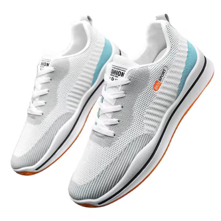 Nuevos zapatos casuales para hombre, zapatillas deportivas transpirables de tejido volador, estilo coreano, zapatillas de hombre de moda que combinan con todo, zapatillas para correr - 1