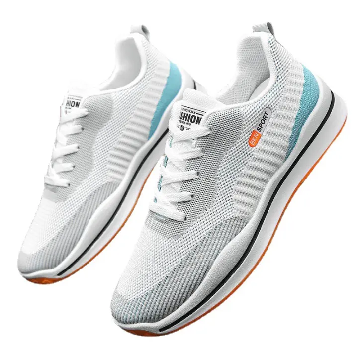 Nuevos zapatos casuales para hombre, zapatillas deportivas transpirables de tejido volador, estilo coreano, zapatillas de hombre de moda que combinan con todo, zapatillas para correr - 1