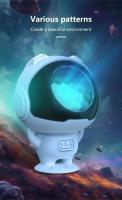 Lámpara De Noche Proyectora Astronauta LED Con Ondas De Agua Regalo Para Amigos Y Niños Válida Para San Valentín Halloween Navidad Decoración De Pared USB Incluido - details 0