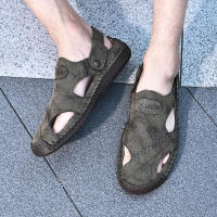 Sandalias De Verano Hechas a Mano Para Hombre Zapatos De Cuero Transpirables Antideslizantes Para Playa Y Exteriores Moda Casual Talla Verdadera - details 26