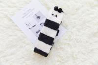 Medias Altas De Invierno Para Mujer Con Estampado De Animales De Dibujos Animados Terciopelo Coral De Felpa Grueso Medias Altas a La Rodilla Con Rayas - details 26