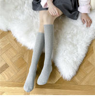 Medias Largas Para Mujer Estilo Coreano Preppy De Primavera Verano Medias Almohadilladas Sencillas a Rayas Casuales De Coton Y Poliéster Con Spandex - details 6