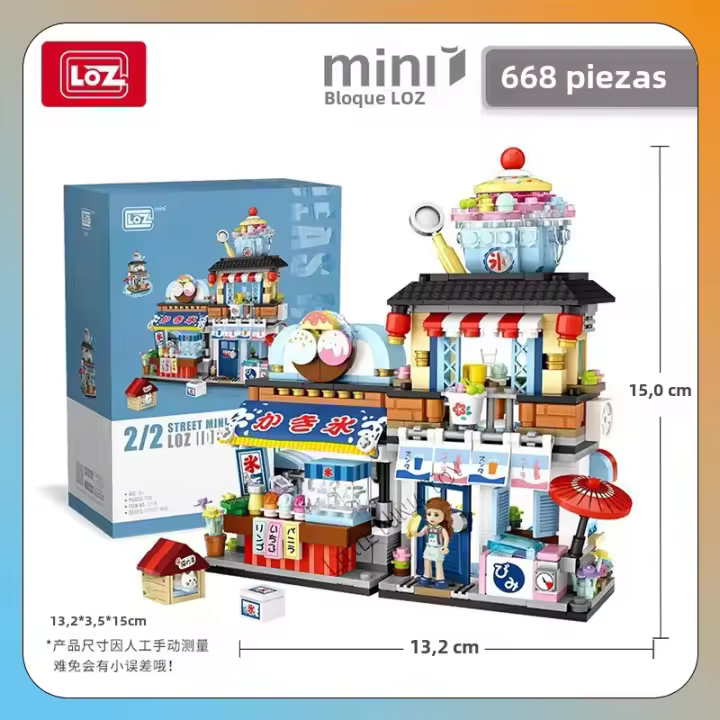 Bloques De Construcción Miniatura Izakaya Japan Street View Panda Teahouse Y Casa Plegable Cerdo Set De Juguetes Para Adultos Unisex ABS Plástico Compatible Con Lego - 1